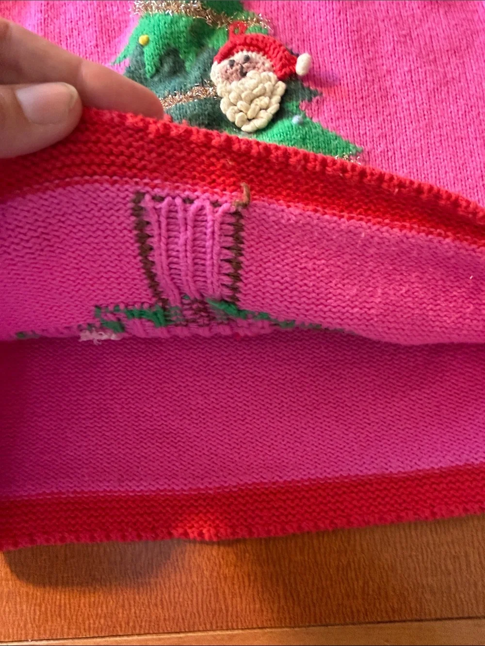Mini Boden Hot Pink Holiday Sweater Top